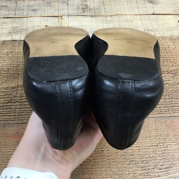 White House Black Market Black Red Gemstone Toe Ballet Flats Womens 8M Slip‎ On - Picture 13 of 13